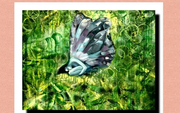 Painting characterising angel and has the bamboo tree leaves in its background - Sputnik International