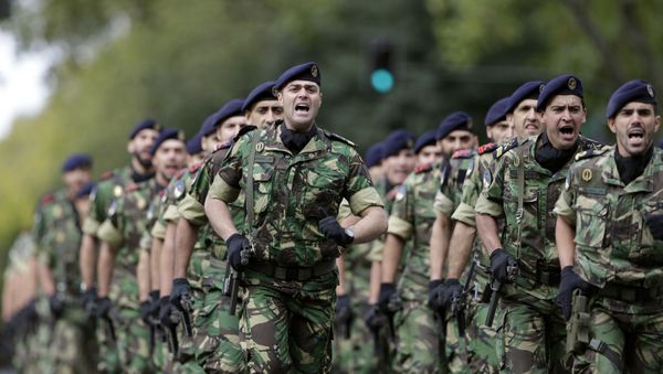 Portuguese Navy Marines participate in a military parade in Lisbon to commemorate the centenary of the end of World War I, Sunday, Nov. 4 2018. - Sputnik International