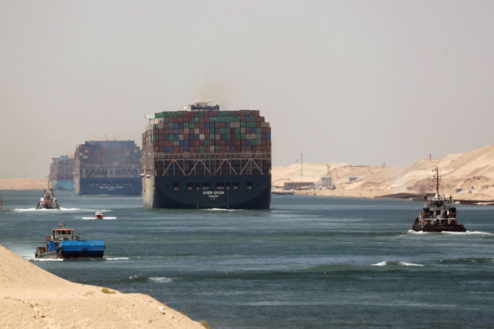 FILE PHOTO: Ever Given, one of the world's largest container ships, sets sail to leave through Suez Canal after the canal authority reached a settlement with the vessel's owner and insurers, in Ismailia, Egypt, July 7, 2021. FILE PHOTO: Ever Given, one of the world's largest container ships, sets sail to leave through Suez Canal after the canal authority reached a settlement with the vessel's owner and insurers, in Ismailia, Egypt, July 7, 2021. - Sputnik International, 1920, 07.09.2021