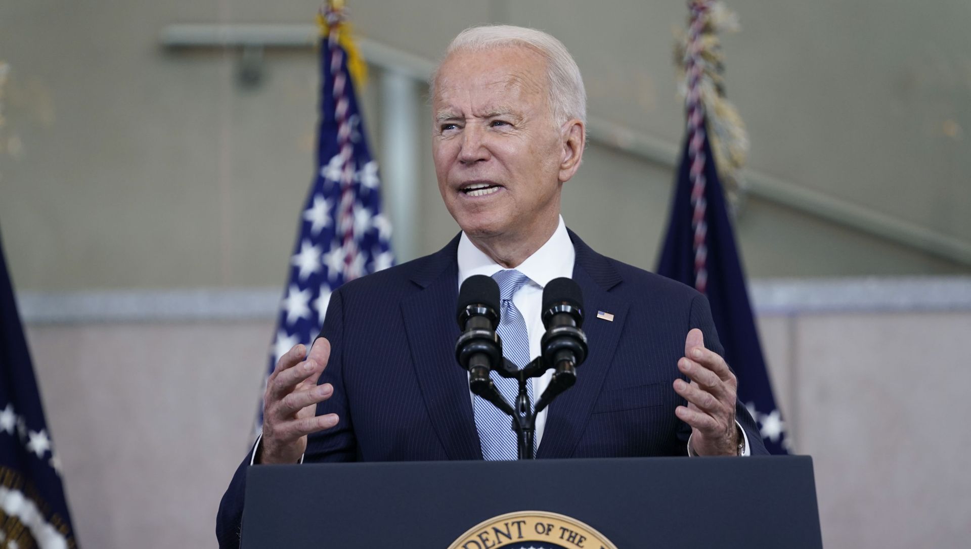 President Joe Biden delivers a speech on voting rights at the National Constitution Center, Tuesday, July 13, 2021, in Philadelphia. President Joe Biden delivers a speech on voting rights at the National Constitution Center, Tuesday, July 13, 2021, in Philadelphia. - Sputnik International, 1920, 13.07.2021