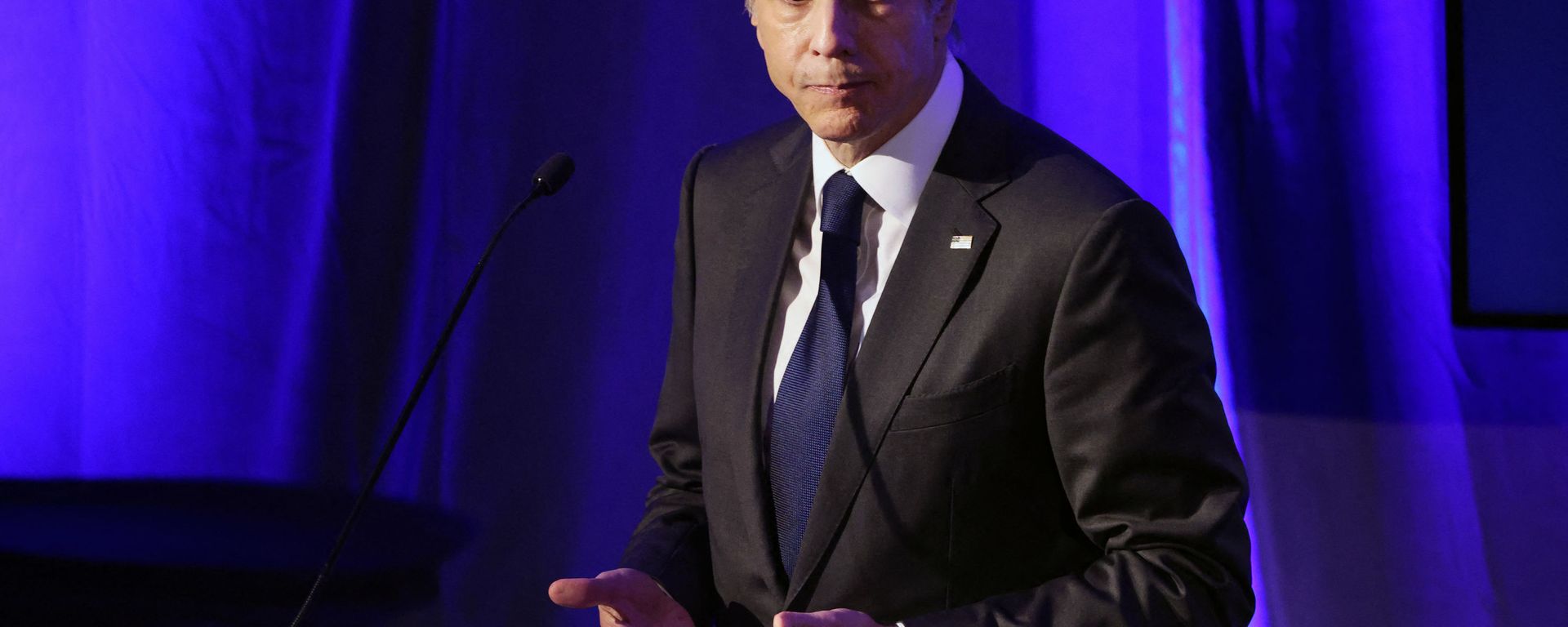 WASHINGTON, DC - JULY 13: U.S. Secretary of State Antony Blinken delivers remarks at the National Security Commission on Artificial Intelligence Global Emerging Technology Summit on July 13, 2021 in Washington, DC. WASHINGTON, DC - JULY 13: U.S. Secretary of State Antony Blinken delivers remarks at the National Security Commission on Artificial Intelligence Global Emerging Technology Summit on July 13, 2021 in Washington, DC. - Sputnik International, 1920
