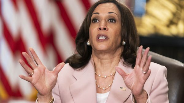 Vice President Kamala Harris speaks during a roundtable with disabilities advocates on voting rights in the Vice President's Ceremonial Office at the Eisenhower Executive Office Building on the White House complex, Wednesday, July 14, 2021, in Washington - Sputnik International