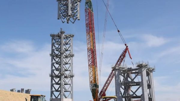 SPACEX INSTALLED ANOTHER PREFABRICATED SECTION OF A STARSHIP 'LAUNCH TOWER,' RAISING THE STRUCTURE TO MORE THAN HALF ITS FINAL HEIGHT - Sputnik International