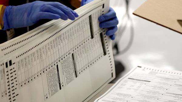 In this Nov. 4, 2020, file photo Maricopa County elections officials count ballots at the Maricopa County Recorder's Office in Phoenix. The Supreme Court has upheld voting restrictions in Arizona in a decision that could make it harder to challenge other voting measures put in place by Republican lawmakers following last year's elections.  - Sputnik International