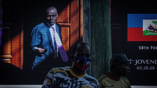 People attend a vigil in honor of Haiti's slain president Jovenel Moise, in Little Haiti neighborhood, Miami, Florida, on July 16, 2021. People attend a vigil in honor of Haiti's slain president Jovenel Moise, in Little Haiti neighborhood, Miami, Florida, on July 16, 2021. - Sputnik International