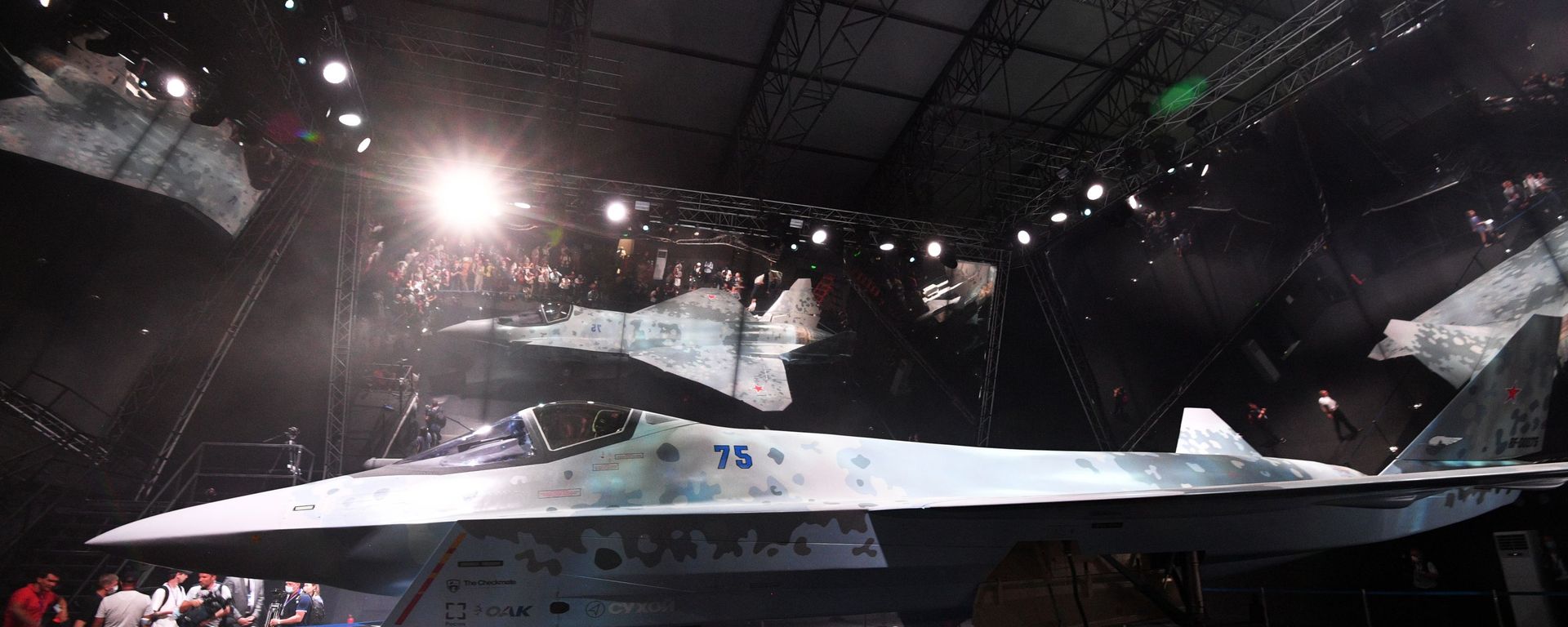 The prototype of the new fifth-generation light tactical single-engine Checkmate fighter during a presentation at the MAKS-2021 air show The aircraft is being developed by Sukhoi, part of the United Aircraft Corporation of the Rostec State Corporation. The prototype of the new fifth-generation light tactical single-engine Checkmate fighter during a presentation at the MAKS-2021 air show The aircraft is being developed by Sukhoi, part of the United Aircraft Corporation of the Rostec State Corporation. - Sputnik International, 1920, 22.02.2023
