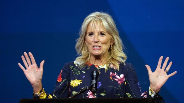 U.S. First Lady Jill Biden speaks during the 2021 Scripps National Spelling Bee Finals at the ESPN Wide World of Sports Complex at Walt Disney World Resort in Lake Buena Vista, Florida, U.S. July 8, 2021.  - Sputnik International