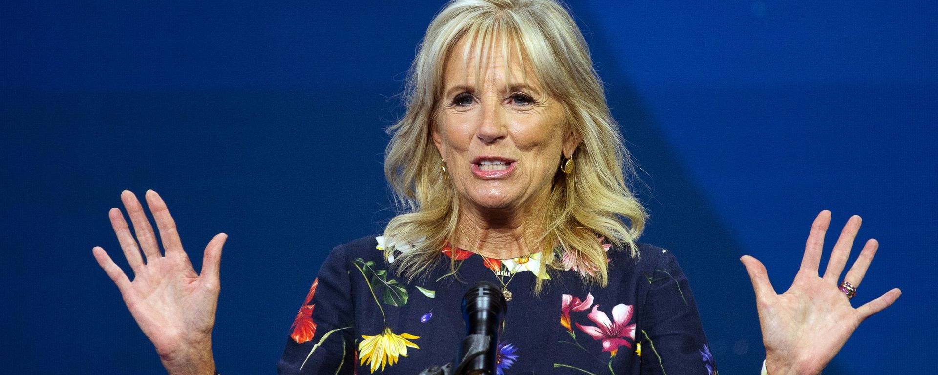 U.S. First Lady Jill Biden speaks during the 2021 Scripps National Spelling Bee Finals at the ESPN Wide World of Sports Complex at Walt Disney World Resort in Lake Buena Vista, Florida, U.S. July 8, 2021.  - Sputnik International, 1920, 07.04.2022