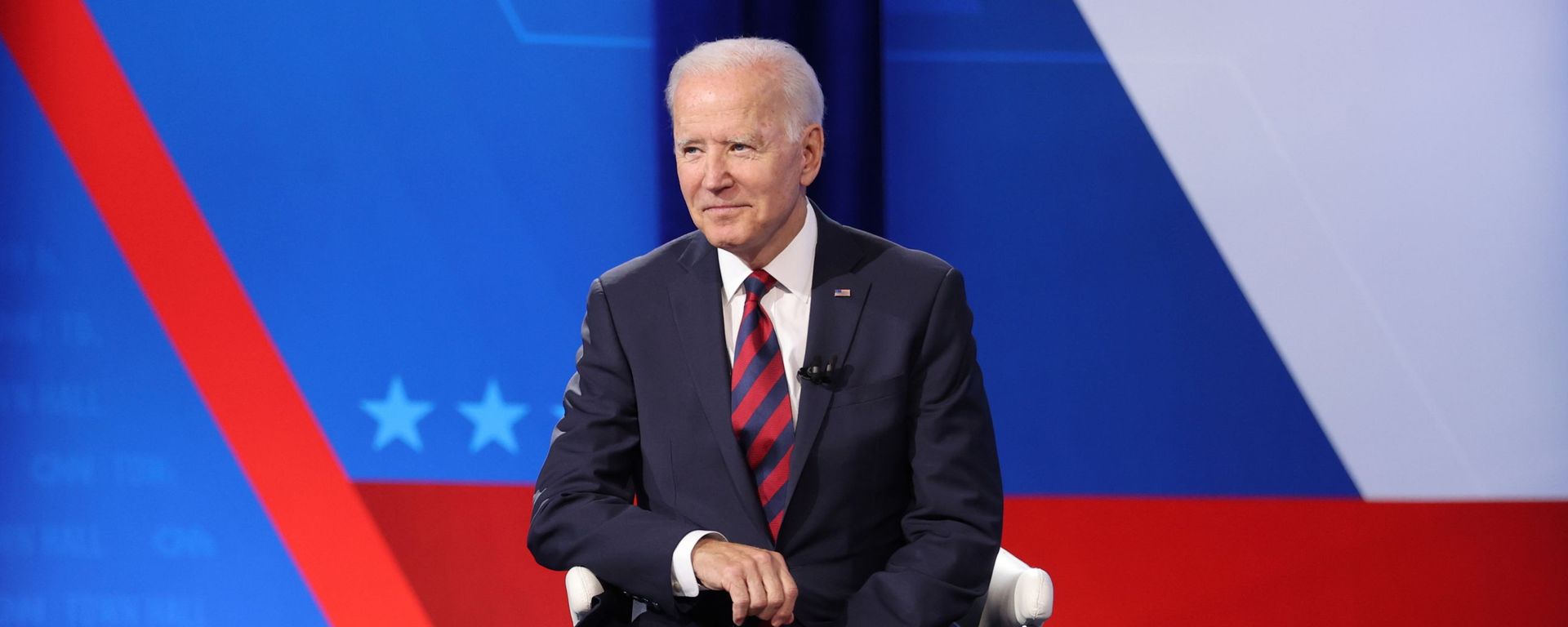 U.S. President Joe Biden participates in a town hall-style interview at Mount St. Joseph University in Cincinnati, Ohio, U.S. July 21, 2021. - Sputnik International, 1920, 22.07.2021
