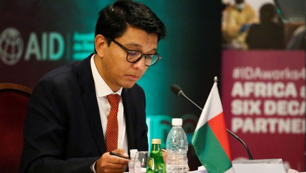 Madagascar's President Andry Rajoelina attends a meeting to discuss the 20th replenishment of the World Bank's International Development Association, in Abidjan, Ivory Coast July 15, 2021 - Sputnik International