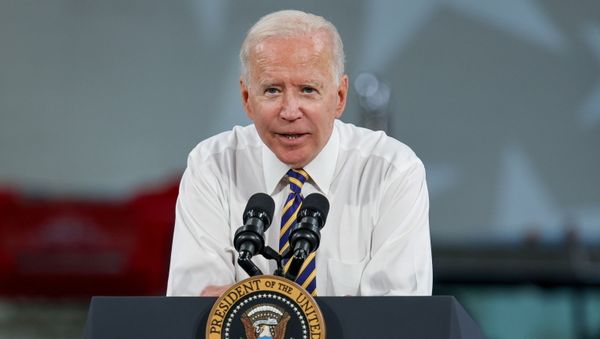 U.S. President Joe Biden speaks during a visit to the Mack-Lehigh Valley Operations Manufacturing Facility in Macungie, Pensylvania, U.S., July 28, 2021 - Sputnik International