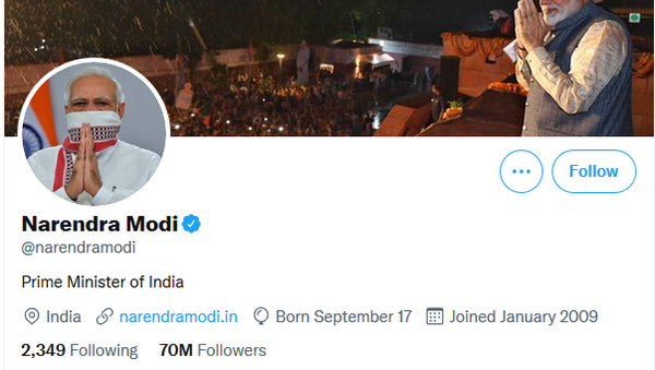 Screenshot of Narendra Modi Twitter page - Sputnik International