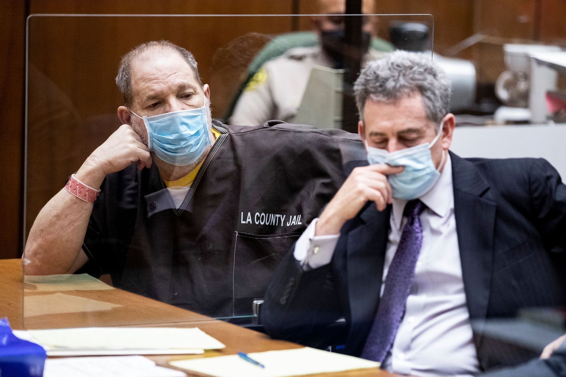 Harvey Weinstein, who was extradited from New York to Los Angeles to face sex-related charges, listens beside his attorney Mark Werksman in court during a pre-trial hearing, in Los Angeles, California, U.S., July 29, 2021. Harvey Weinstein, who was extradited from New York to Los Angeles to face sex-related charges, listens beside his attorney Mark Werksman in court during a pre-trial hearing, in Los Angeles, California, U.S., July 29, 2021. - Sputnik International, 1920, 07.09.2021