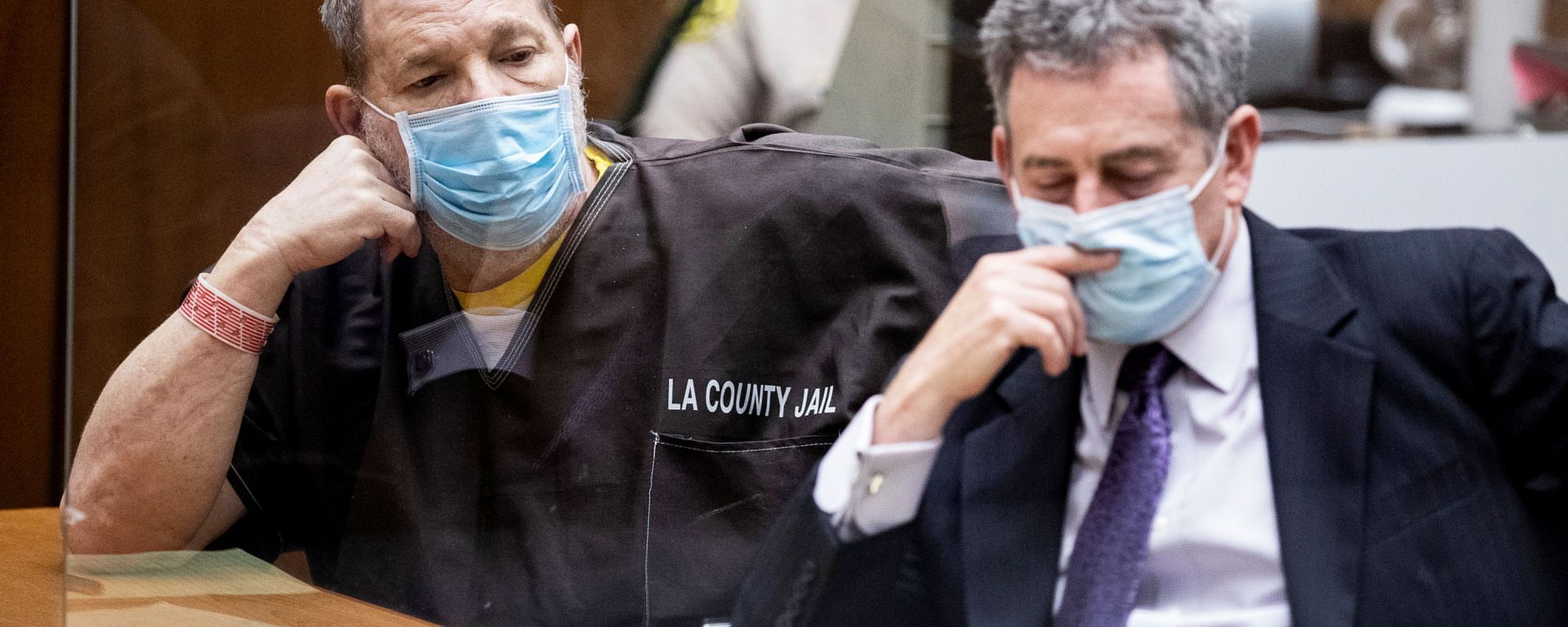 Harvey Weinstein, who was extradited from New York to Los Angeles to face sex-related charges, listens beside his attorney Mark Werksman in court during a pre-trial hearing, in Los Angeles, California, U.S., July 29, 2021. - Sputnik International, 1920, 13.08.2021