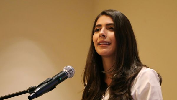Berenice Quezada delivers a speech after being presented as the vice-president candidate for the opposition party Alianza Ciudadanos por la Libertad (Citizens for Freedom CxL) ahead of the November 7 general election, in Managua, Nicaragua July 28, 2021. - Sputnik International