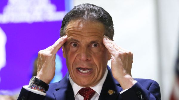 NEW YORK, NEW YORK - APRIL 23: New York Governor Andrew Cuomo speaks at an event to announce five new walk-in pop-up vaccination sites for New York City Bodega, grocery store and supermarket workers amid the coronavirus disease (COVID-19) pandemic, in the Harlem section of Manhattan on April 23, 2021 in New York City.   - Sputnik International