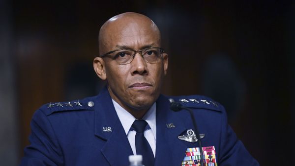 In this May 7, 2020, file photo Charles Q. Brown, Jr., nominated for reappointment to the grade of General and to Chief of Staff of the U.S. Air Force, testifies during a Senate Armed Services Committee nominations hearing on Capitol Hill in Washington. - Sputnik International