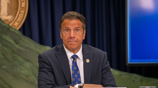 New York Governor Andrew Cuomo speaks during a COVID-19 briefing on July 6, 2020 in New York City. On the 128th day since the first confirmed case in New York and on the first day of phase 3 of the reopening, Gov. Cuomo asked New Yorkers to continue to be smart while citing the rise of infections in other states. - Sputnik International