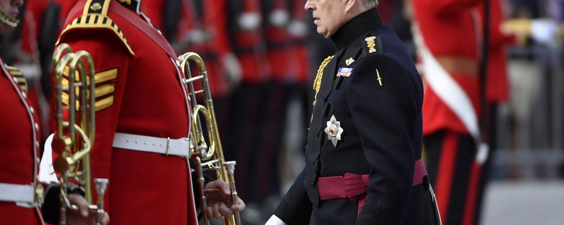 Britain's Prince Andrew, Duke of York, attends a ceremony commemorating the 75th anniversary of the liberation of Bruges on September 7, 2019 in Bruges Britain's Prince Andrew, Duke of York, attends a ceremony commemorating the 75th anniversary of the liberation of Bruges on September 7, 2019 in Bruges - Sputnik International, 1920, 17.01.2022