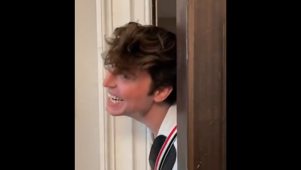 Screenshot from a video of a White House vaccination ad campaign that involved a TikTok influencer - Sputnik International