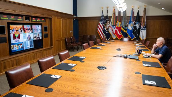 This morning, the President and Vice President met with their national security team and senior officials to hear updates on the draw down of our civilian personnel in Afghanistan, evacuations of SIV applicants and other Afghan allies, and the ongoing security situation in Kabul. - Sputnik International