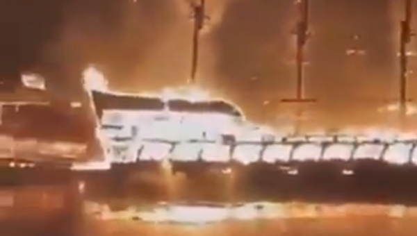 Four ships took fire in Alanya, Turkey, August 15, 2021 - Sputnik International