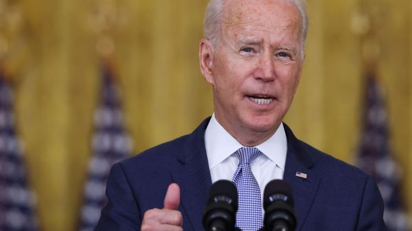 U.S. President Joe Biden discusses his 'Build Back Better' agenda and administration efforts to lower prescription drug prices during a speech in the East Room at the White House in Washington, U.S., August 12, 2021. - Sputnik International
