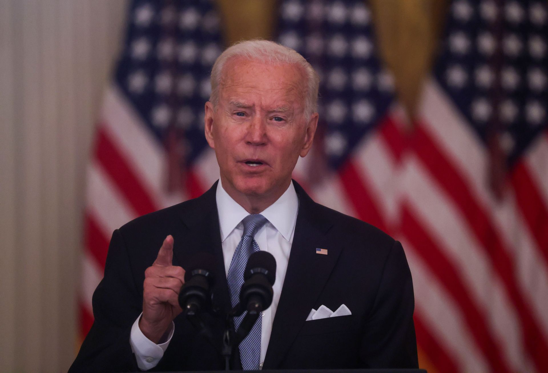 U.S. President Joe Biden delivers remarks on the crisis in Afghanistan during a speech in the East Room at the White House in Washington, U.S., August 16, 2021. U.S. President Joe Biden delivers remarks on the crisis in Afghanistan during a speech in the East Room at the White House in Washington, U.S., August 16, 2021. - Sputnik International, 1920, 07.09.2021