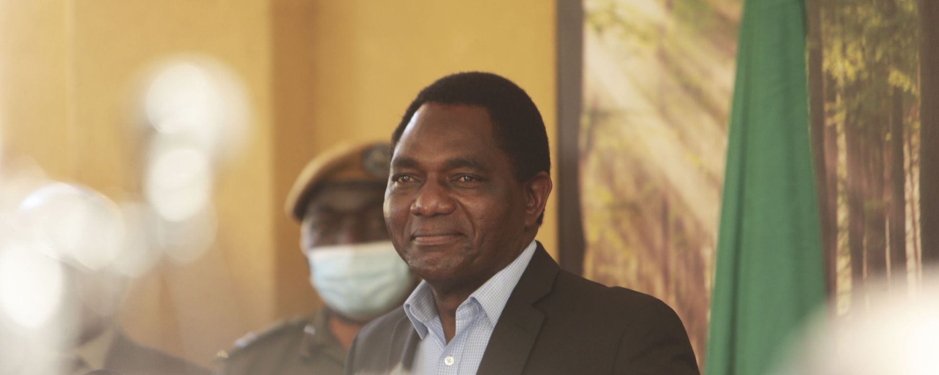 Zambian president elect Hakainde Hichilema addresses a press conference at his residence in Lusaka, Zambia, Monday Aug, 16, 2021.  Hichilema has won the southern African country's presidency after defeating President Edgar Lungu with more than 50% of the vote. - Sputnik International, 1920, 18.08.2021