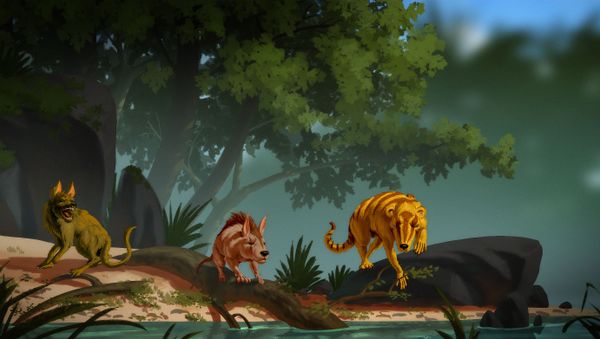 Left to right, artist depictions of Conacodon hettingeri, Miniconus jeanninae, Beornus honeyi - Sputnik International