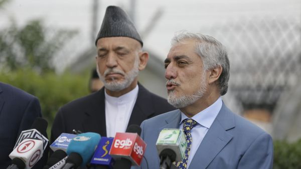 Abdullah Abdullah, head of Afghanistan's National Reconciliation Council talks about peace negotiation at the news conference at Hamid Karzai International Airport, in Kabul, Afghanistan, Friday, July. 16, 2021. - Sputnik International