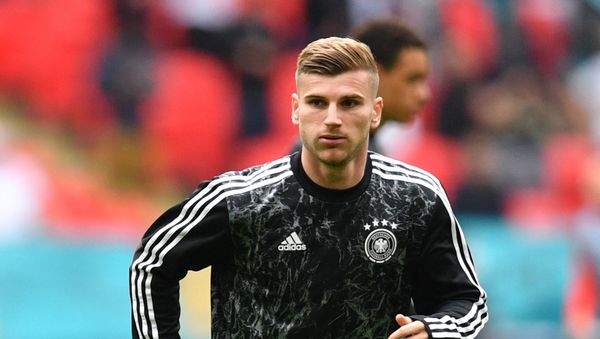 Germany's forward Timo Werner warms up ahead of the UEFA EURO 2020 round of 16 football match between England and Germany at Wembley Stadium in London on June 29, 2021 Germany's forward Timo Werner warms up ahead of the UEFA EURO 2020 round of 16 football match between England and Germany at Wembley Stadium in London on June 29, 2021 - Sputnik International