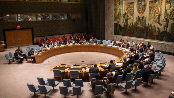 The United Nations Security Council (UNSC), meets about the ongoing Ukrainian-Russian conflict on August 28, 2014 in New York City. - Sputnik International