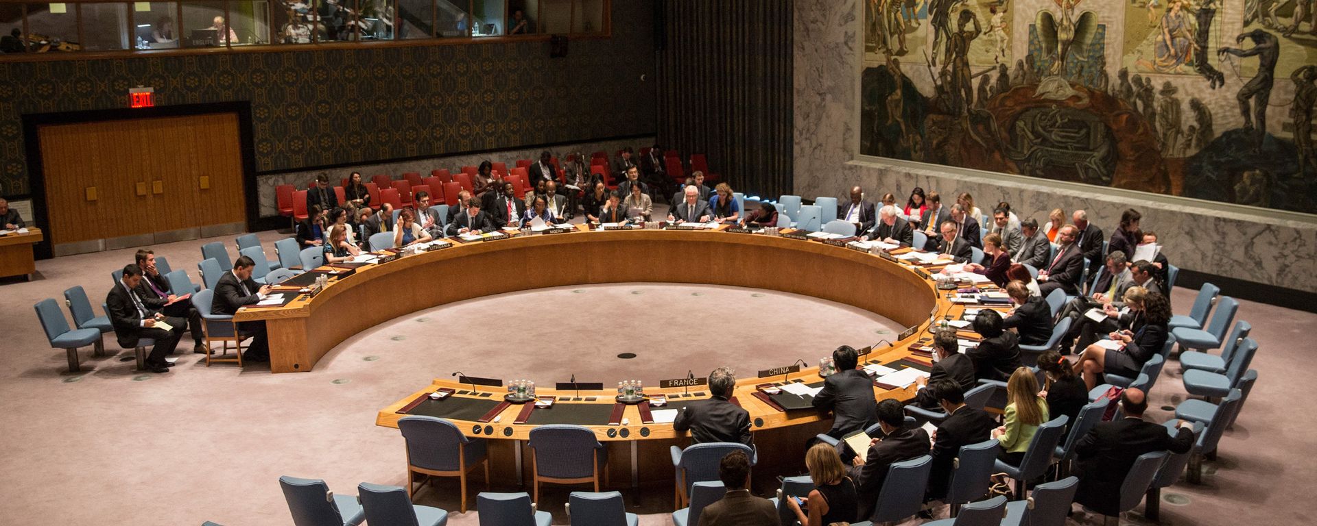 The United Nations Security Council (UNSC), meets about the ongoing Ukrainian-Russian conflict on August 28, 2014 in New York City. The United Nations Security Council (UNSC), meets about the ongoing Ukrainian-Russian conflict on August 28, 2014 in New York City. - Sputnik International, 1920, 03.11.2022