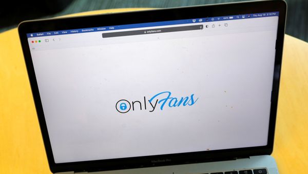 The logo for OnlyFans is seen on a device in this photo illustration in Manhattan, New York City, U.S., August 19, 2021. - Sputnik International