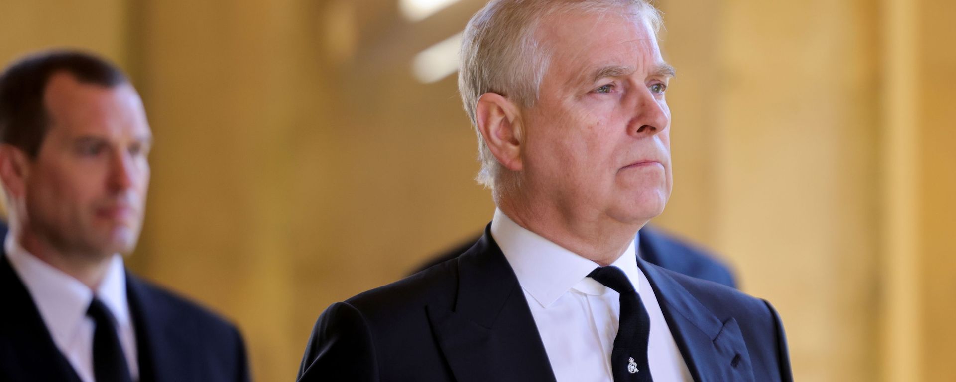 Britain's Britain's Prince Andrew, Duke of York, looks on during the funeral of Britain's Prince Philip, husband of Queen Elizabeth, who died at the age of 99, on the grounds of Windsor Castle in Windsor, Britain, April 17, 2021. Britain's Britain's Prince Andrew, Duke of York, looks on during the funeral of Britain's Prince Philip, husband of Queen Elizabeth, who died at the age of 99, on the grounds of Windsor Castle in Windsor, Britain, April 17, 2021. - Sputnik International, 1920, 20.08.2021