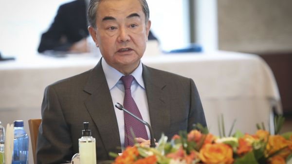 China's Foreign Minister Wang Yi talks during a meeting with Turkey's Foreign Minister Mevlut Cavusoglu, in Ankara, Turkey, Thursday, March 25, 2021. - Sputnik International