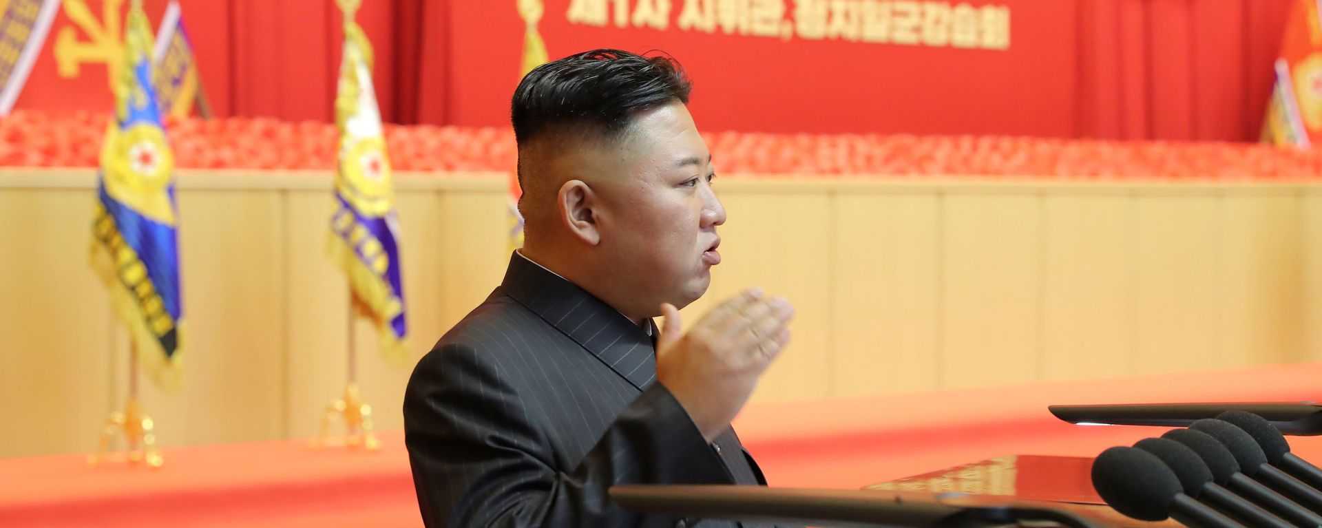 North Korea's leader Kim Jong Un leads the first workshop of the commanders and political officers of the Korean People's Army (KPA) in Pyongyang, North Korea in this image supplied by North Korea's Korean Central News Agency on July 30, 2021. North Korea's leader Kim Jong Un leads the first workshop of the commanders and political officers of the Korean People's Army (KPA) in Pyongyang, North Korea in this image supplied by North Korea's Korean Central News Agency on July 30, 2021. - Sputnik International, 1920, 01.01.2022