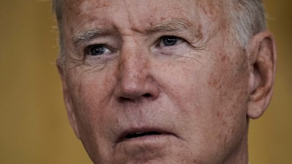 U.S.  President Joe Biden delivers remarks on evacuation efforts and the ongoing situation in Afghanistan during a speech in the East Room at the White House in Washington, U.S., August 20, 2021. - Sputnik International