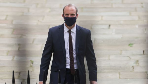 Britain's Foreign Secretary Dominic Raab walks outside Downing Street, in London, Britain, August 16, 2021 - Sputnik International