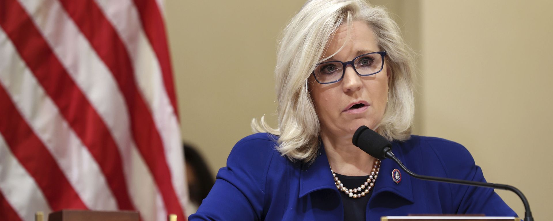 Rep. Liz Cheney, R-Wy., delivers opening remarks at the first hearing of the House select committee hearing on the Jan. 6 attack on Capitol Hill in Washington, Tuesday, July 27, 2021. - Sputnik International, 1920, 17.08.2022
