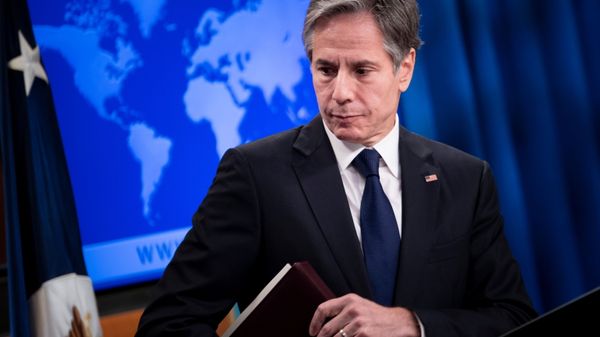 U.S. Secretary of State Antony Blinken leaves after speaking about refugee programs for Afghans who aided the U.S. during a briefing at the State Department in Washington, DC, U.S. August 2, 2021 - Sputnik International