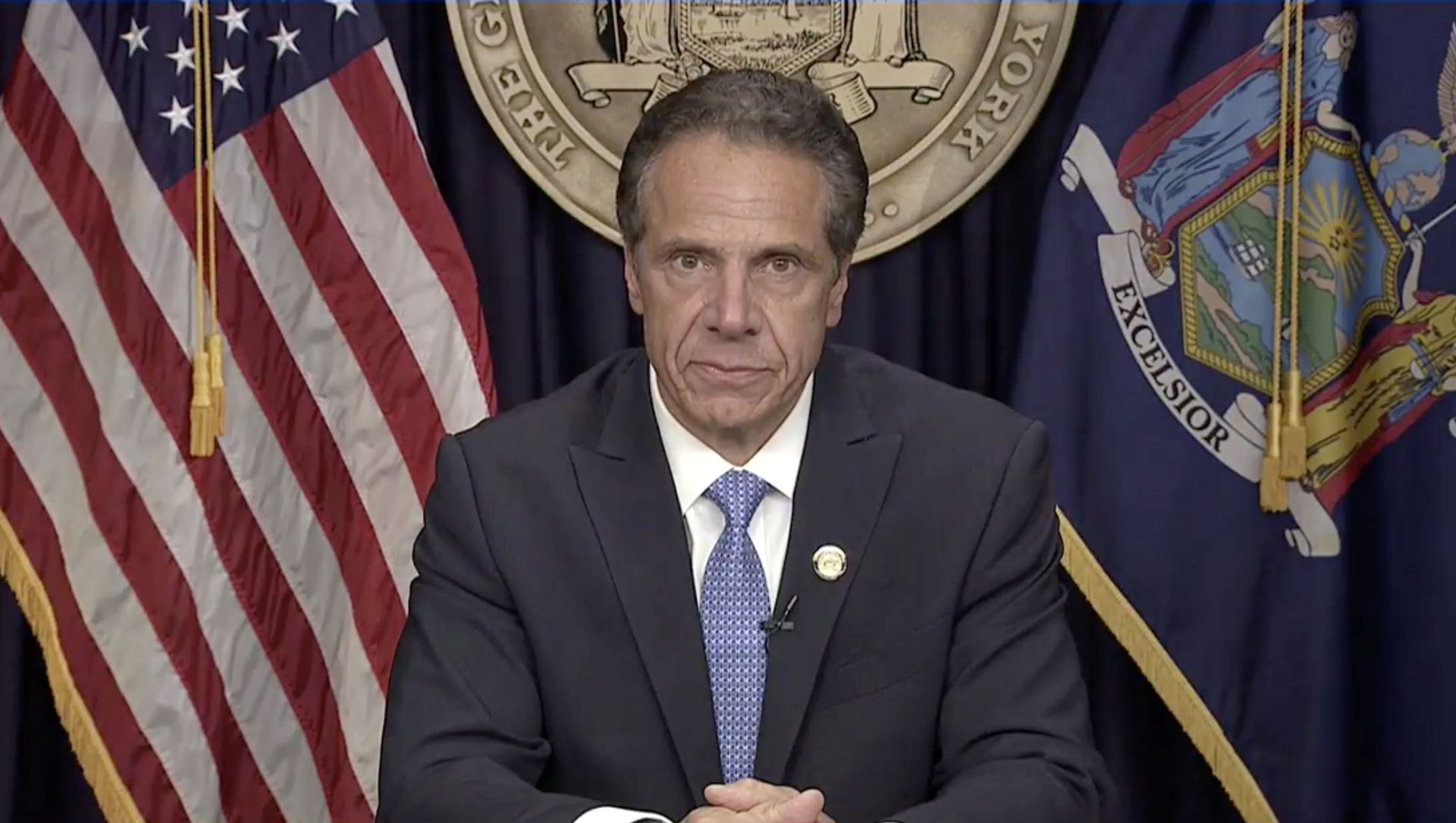 New York Governor Andrew Cuomo announces he will resign in this screen grab taken from a video released by the Office of the NY Governor, in New York, U.S. New York Governor Andrew Cuomo announces he will resign in this screen grab taken from a video released by the Office of the NY Governor, in New York, U.S. - Sputnik International, 1920, 07.09.2021