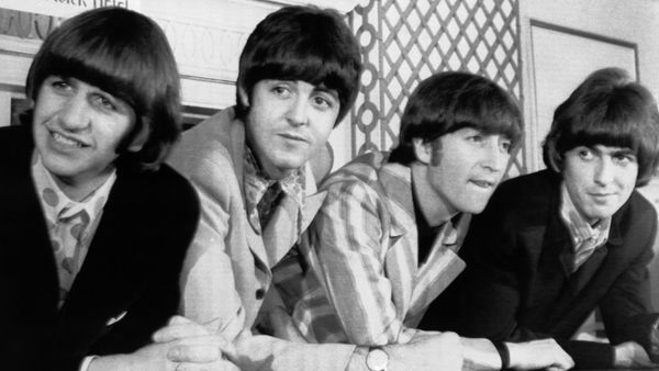 The Beatles, from left, Ringo Starr; Paul McCartney; John Lennon; and George Harrison appear at a press conference in New York. - Sputnik International