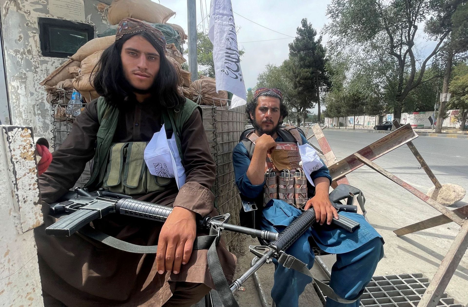 Members of Taliban forces sit at a checkpost in Kabul, Afghanistan August 17, 2021 Members of Taliban forces sit at a checkpost in Kabul, Afghanistan August 17, 2021 - Sputnik International, 1920, 07.09.2021