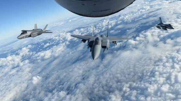 Air Force Boeing KC-135 Stratotanker During Exercise Point Blank over the English Channel, Nov. 27, 2018 - Sputnik International