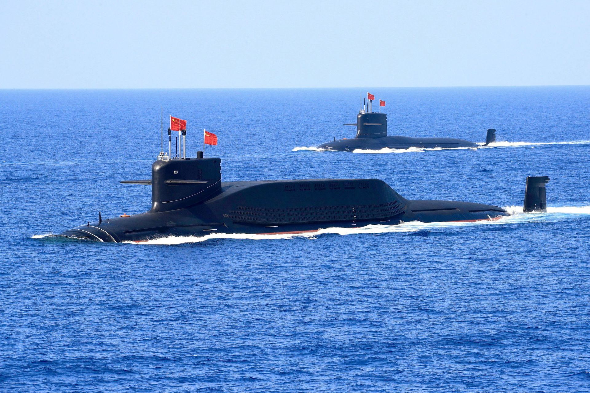 A nuclear-powered Type 094A Jin-class ballistic missile submarine of the Chinese People's Liberation Army (PLA) Navy is seen during a military display in the South China Sea April 12, 2018 A nuclear-powered Type 094A Jin-class ballistic missile submarine of the Chinese People's Liberation Army (PLA) Navy is seen during a military display in the South China Sea April 12, 2018 - Sputnik International, 1920, 07.09.2021
