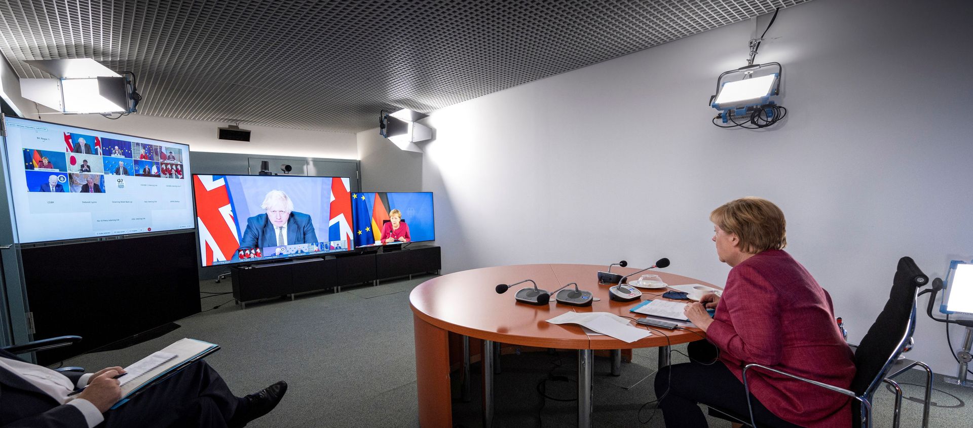 German Chancellor Angela Merkel attends G7 meeting on Afghanistan in Berlin, Germany, August 24, 2021 - Sputnik International, 1920, 24.08.2021