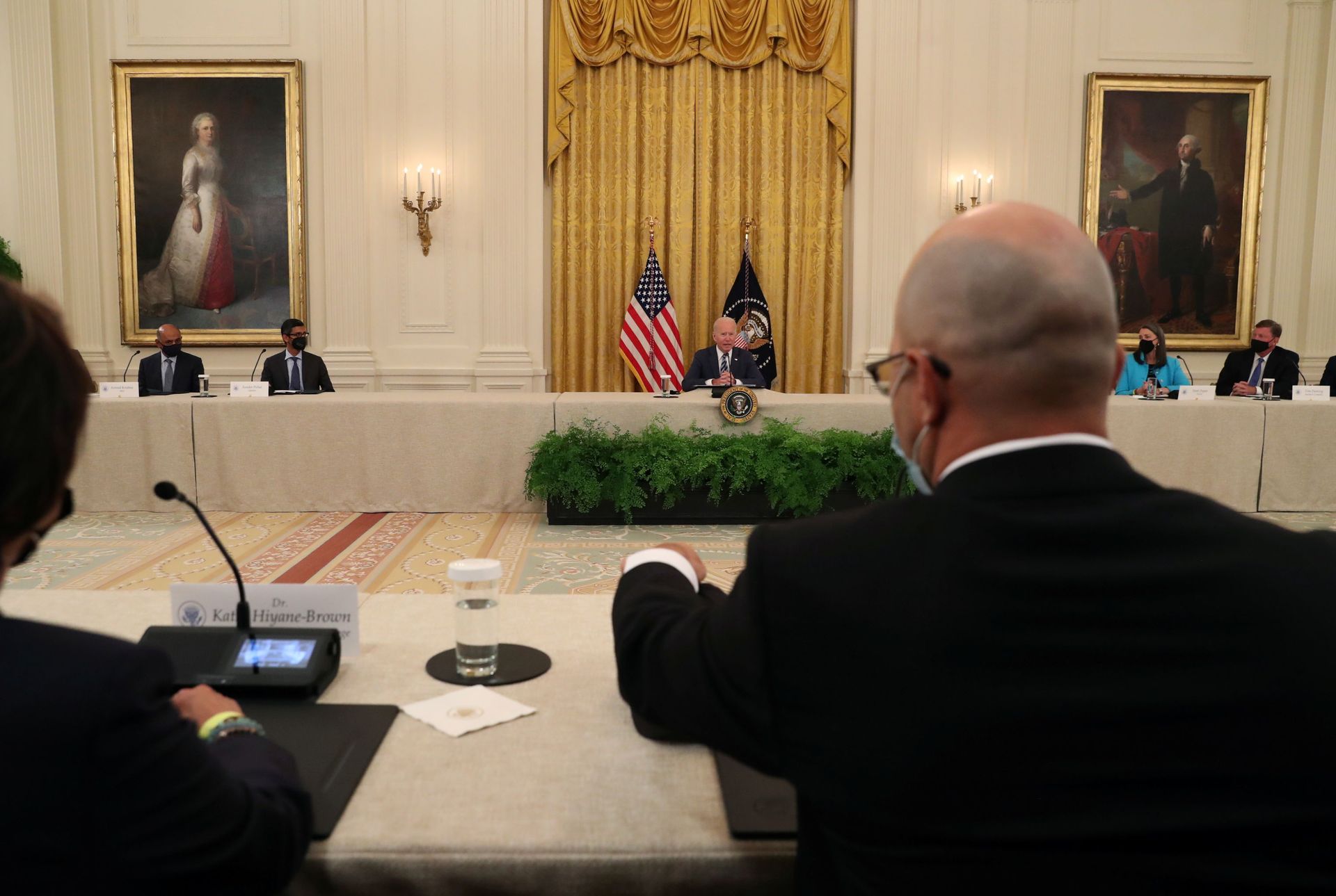 U.S. President Joe Biden delivers remarks as he meets with members of his national security team and private sector leaders to discuss how to improve the nation's cybersecurity, in the East Room at the White House in Washington, U.S., August 25, 2021. U.S. President Joe Biden delivers remarks as he meets with members of his national security team and private sector leaders to discuss how to improve the nation's cybersecurity, in the East Room at the White House in Washington, U.S., August 25, 2021. - Sputnik International, 1920, 07.09.2021