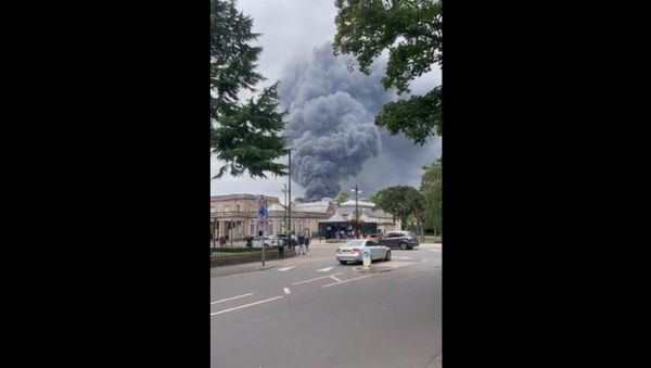Fire in Royal Leamington Spa. - Sputnik International